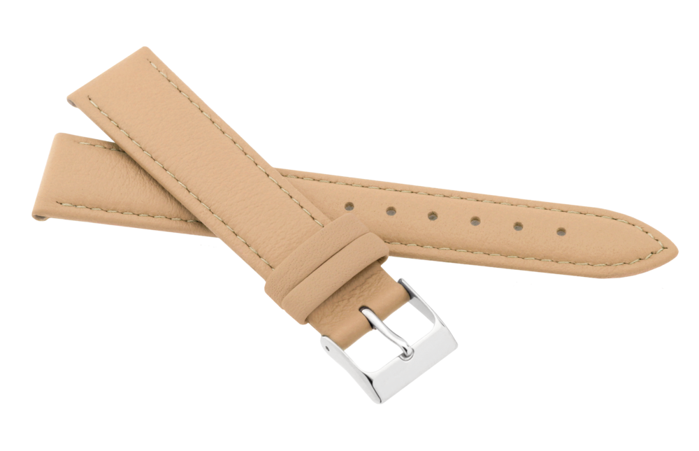  JVD Unisex béžový kožený řemínek na hodinky R41442/16