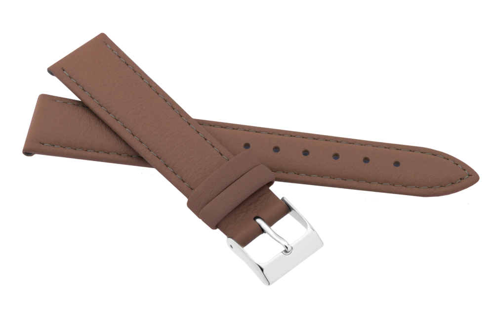 JVD Unisex hnědý kožený řemínek na hodinky R41441/14