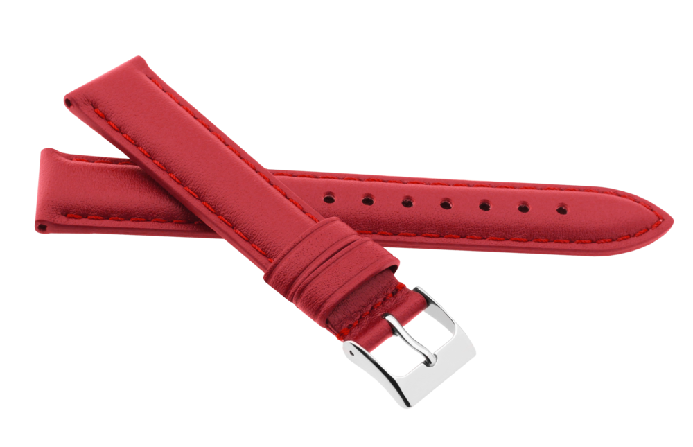  JVD Unisex červený kožený řemínek na hodinky R41307/12