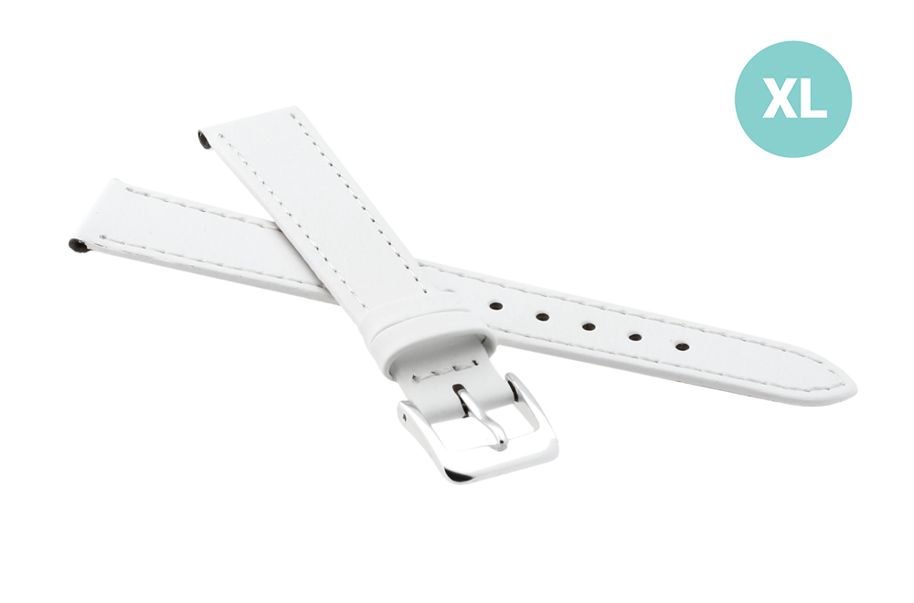 JVD Unisex bílý kožený řemínek na hodinky R18204/22XL