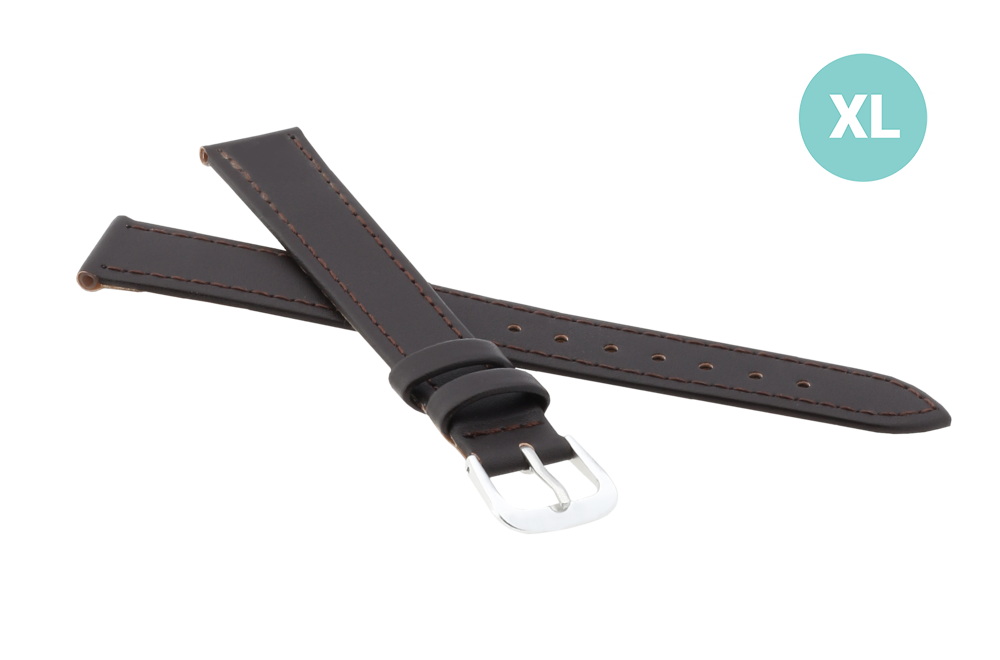  JVD Unisex hnědý kožený řemínek na hodinky R18202/18XL