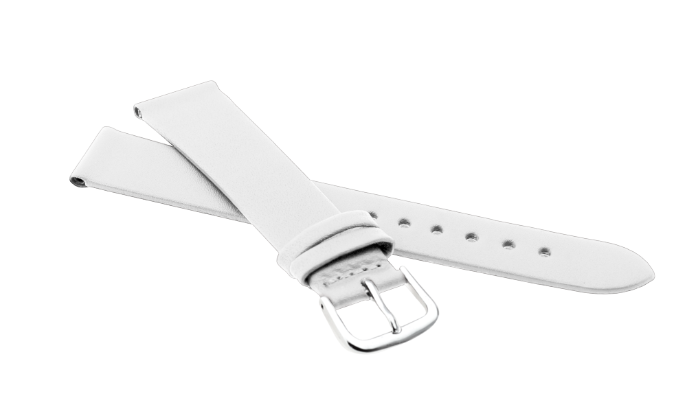 JVD Unisex bílý kožený řemínek na hodinky R14904/30