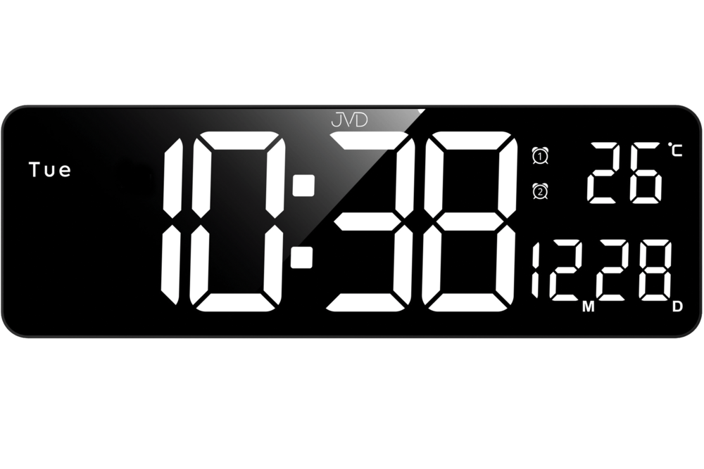 JVD Digitální nástěnné barevné hodiny s LED podsvícením JVD DH324